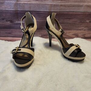Lovely People cream and black heels